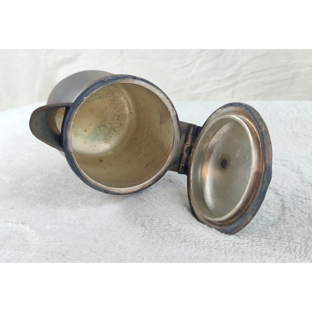 VTG 1965 Nakazoto Hotel Creamer 5" Silver 94 Pitcher Cooler 10oz Art Deco Style - Picture 3 of 14